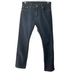 Levis 513 Jeans Men Tagged 30x30 Blue Slim Straight Stretch TG (31.5x29.5)